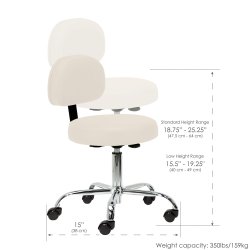 Earthlite behandlerstol med rygsttte