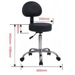 Basic Behandlerstol med rygst�tte